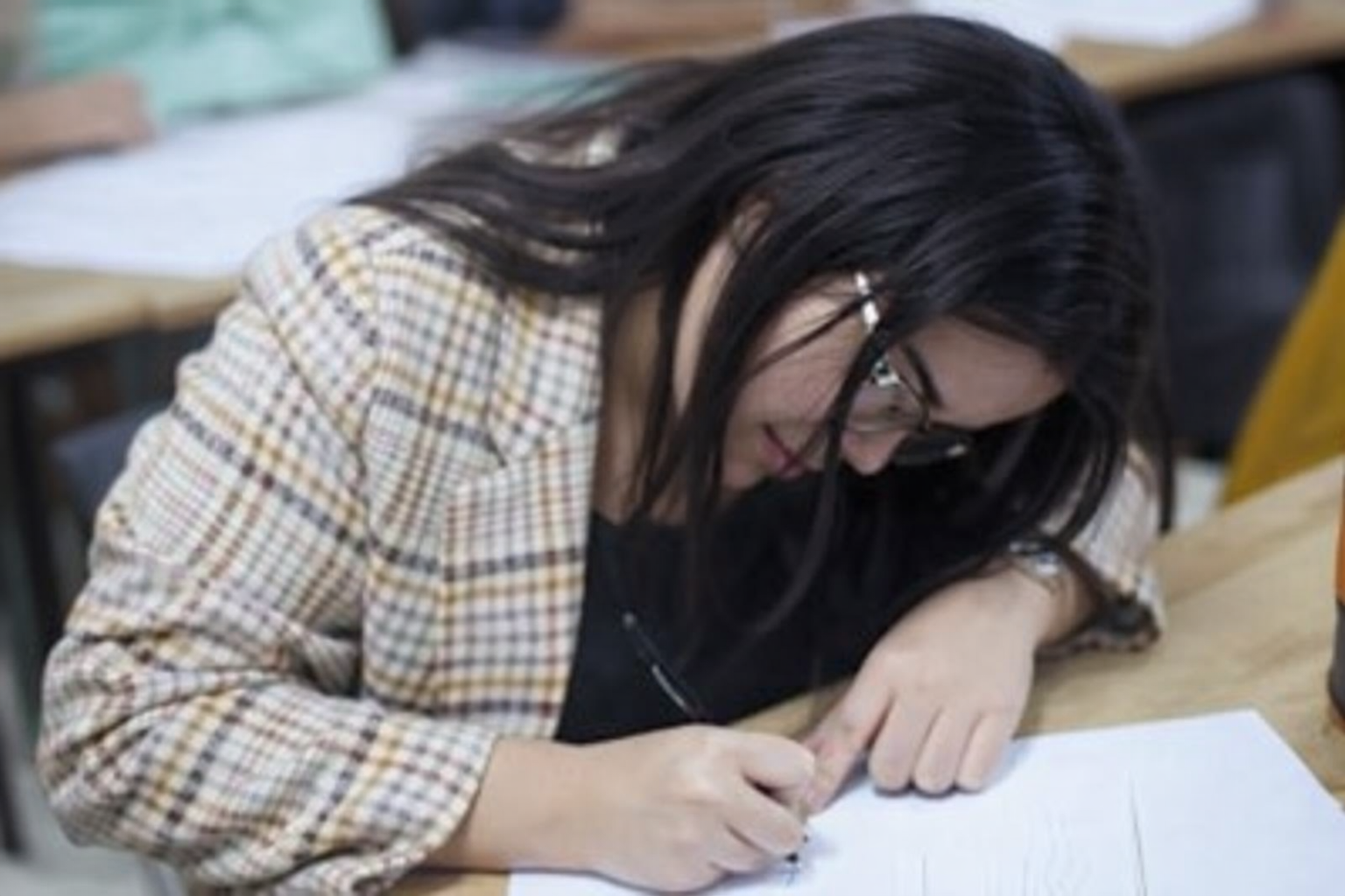 Students in an English class